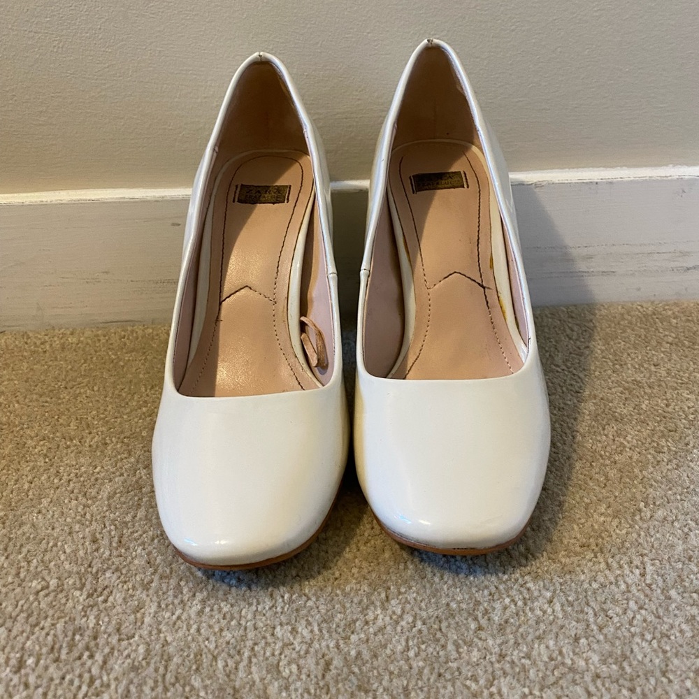 White block heels size 37